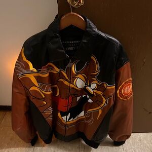 Warner Bros. Looney Tunes Black and Brown Bomber Jacket